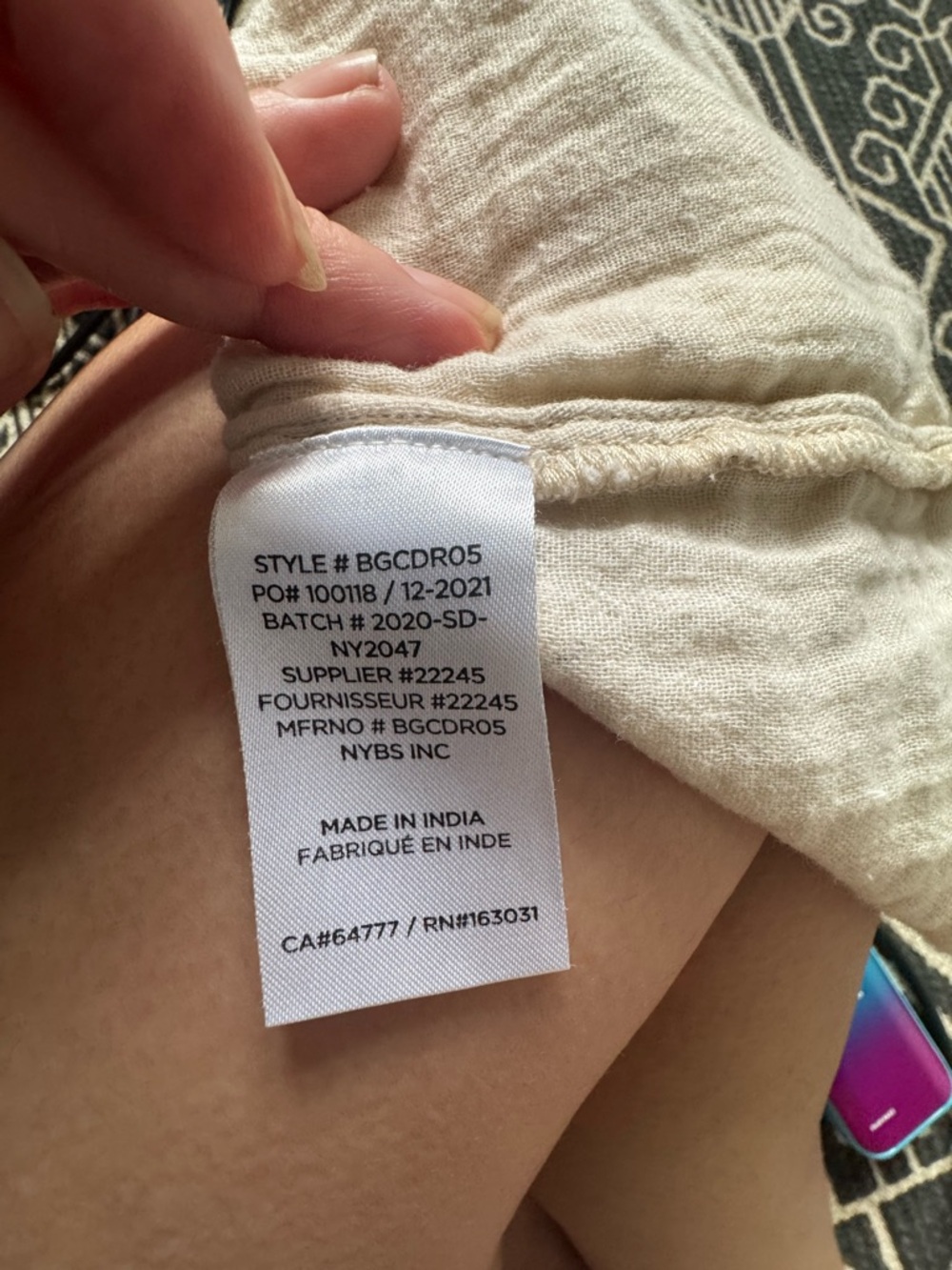 100% Organic Cotton Rise Little Earthling Cream Gauze Elephant Baby Dress - Picture 4 of 8